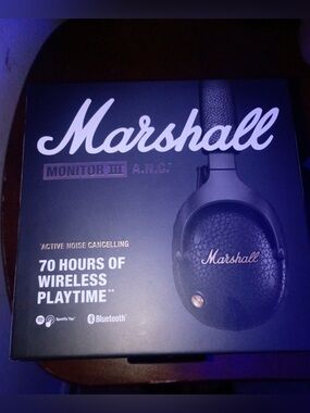 Marshall Over-Ear Wireless Headphones - Black with Gold Accent